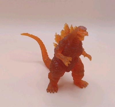 Mini Meltdown Burning GODZILLA Figure Translucent Orange PVC 3