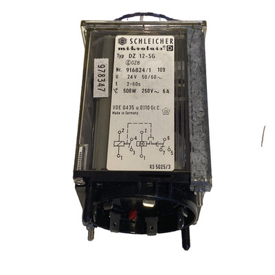 Schleicher DZ 12-SG Time Relay 24V 50/60Hz | 2-60s | 6A 500W Adjustable New