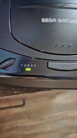 Sega Saturn Black Console MK-80000 w/ Controller, AV, Power Cable & One Game