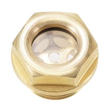Oil Liquid Level Gauge Sight Glass G1/2 Male Brass Fittings O-Ring Yellow
