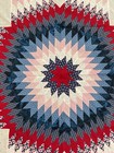 Contemporary Lone Star Quilt Top #2 Of 2, Nautical Prints, Excellent Condition — photo 2