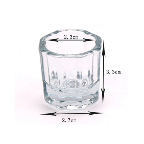 Colorido Cristal Vidrio Acrílico Polvo Líquido Uñas Taza Plato Tapa Tazón Tapa Manicura - Imagen 33 de 38