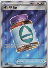 N's PP Up 262/217 Ultra Rare Ascended Heroes 2026 Pokemon Card NM Såld annons: N's PP Up 262/217 Ultra Rare Ascended Heroes 2026 Pokemon Card NM