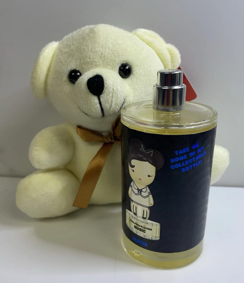 Harajuku Lovers Music de Gwen Stefani 3,3 3,4 OZ EDT para mujeres con oso de peluche Foto 2 de 4