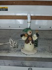 CRAZY LOOKING SNOWMAN XMAS TREE STAR LIGHT TABLE DESK ACCENT LAMP WITHOUT SHADE