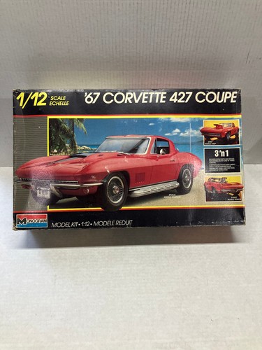 VINTAGE ISSUE REVELL 1/12 SCALE 1967 CORVETTE STINGRAY UNBUILT MODEL ...