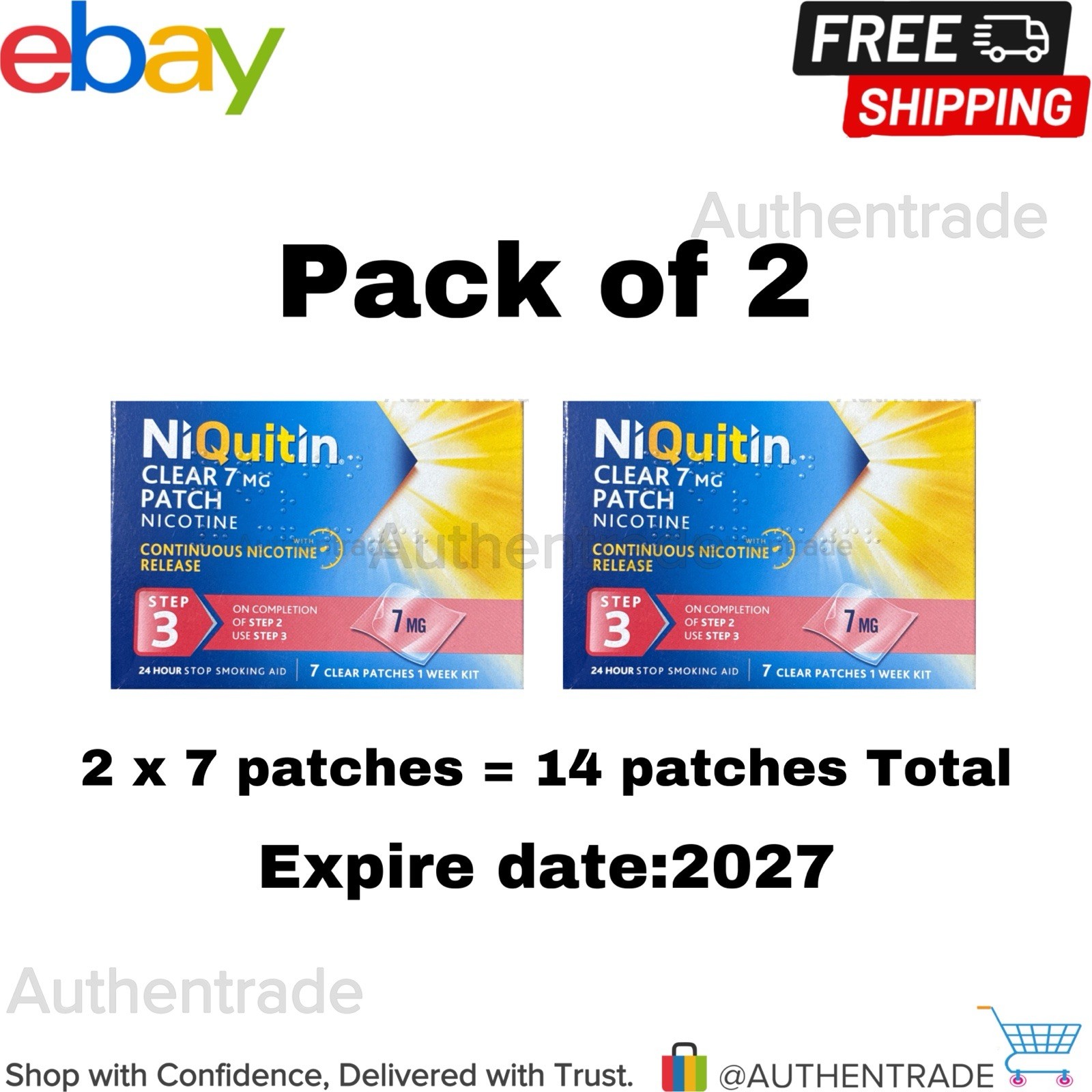 NIQUITIN 7mg Patch - 28 X Step 3 Patches - Image 21