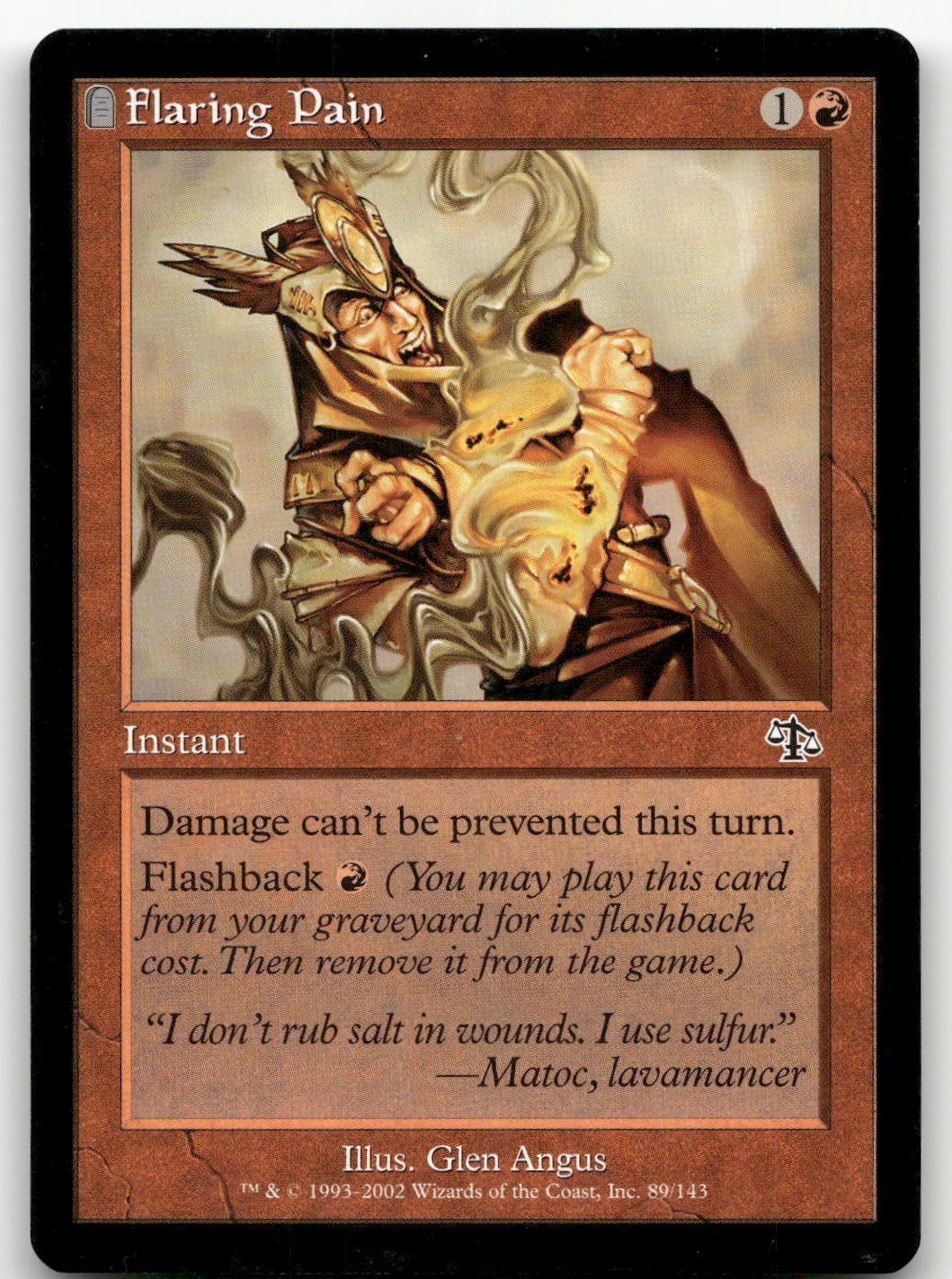 Flaring Pain #89 (LP) Judgment JUD Magic MTG