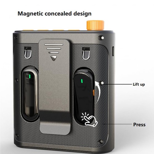 Portable Wireless Voice Amplifier with Two Bluetooth Lavalier Microphone, Rec... - Picture 9 of 9