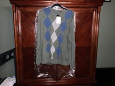 KITON GREEN/MULTICOLOR DIAMOND PATTERNED SWEATER 80 CASHMERE 20 WOOL EU 56