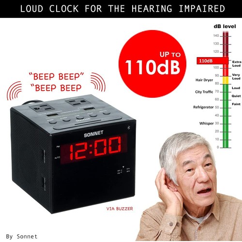 Alarm Clock Charging Station, Bluetooth Speaker, AM FM Radio, Dual USB Chargi... - 第 5/7 張圖片