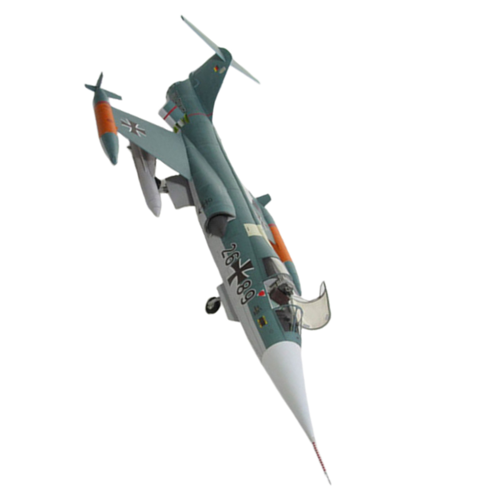 DIY 1/33 US F-104G Star Fighter Plane Paper Model Military Puzzle Kit Collection