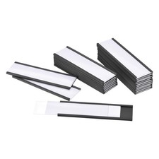 30pcs Label Holder 4" x 1.2" C Channel Rubber Magnetic for Rack Shelve Organizer