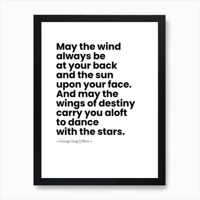 Möge der Wind immer in deinem Rücken sein Gerahmtes Wandbild Poster Leinwanddruck Bild