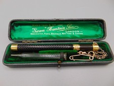 ANTIQUE SWAN MABIE TODD CHATELAINE FOUNTAIN PEN IN ORIGINAL BOX