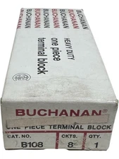 Buchanan B108 Heavy Duty One-Piece Terminal Block **SALE**