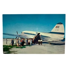 Q Airways Advertising Postcard Aerovia SA Vintage  Airplane Tail Number CU-T583