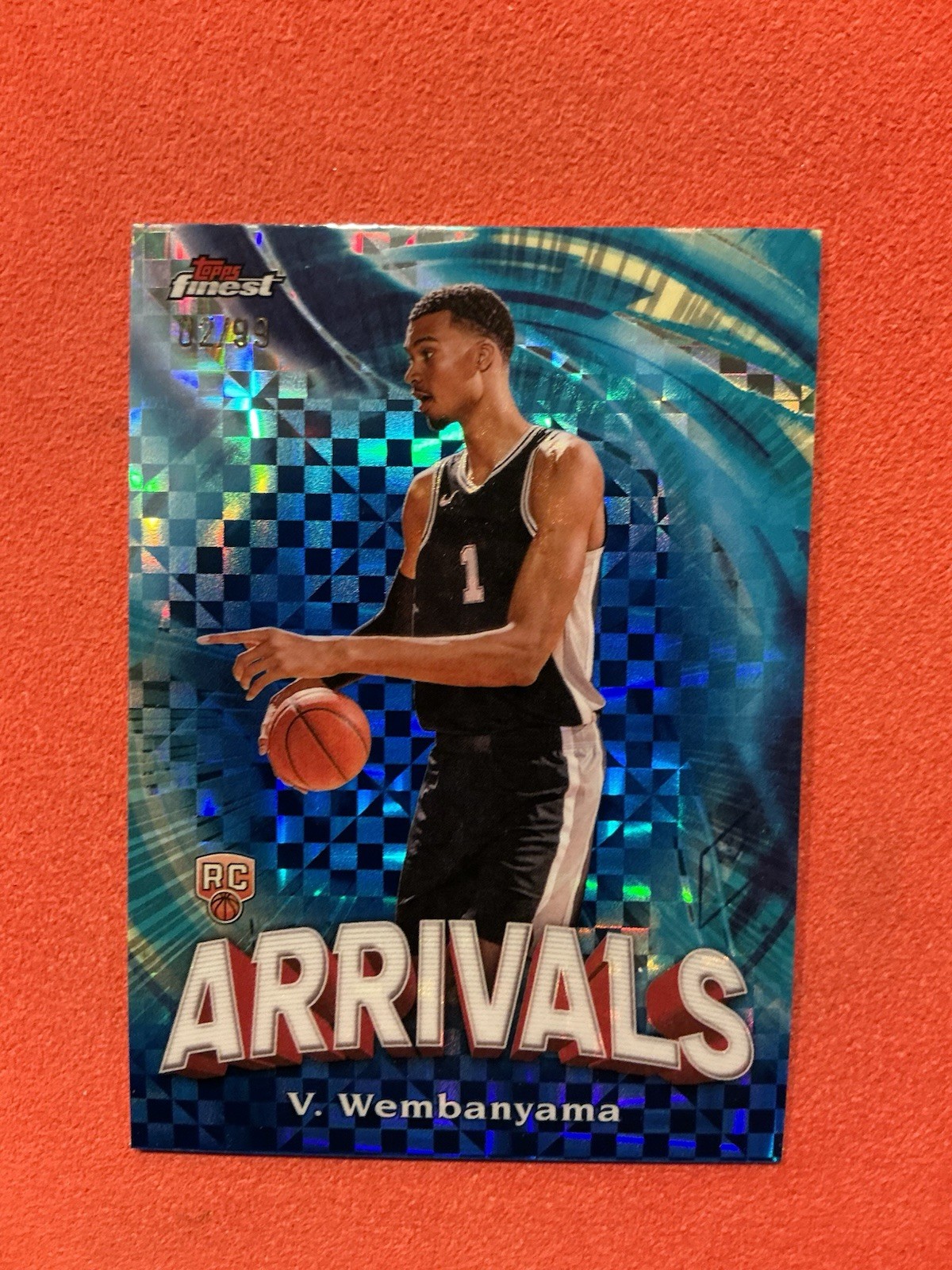 2023-24 Topps Finest Victor Wembanyama (RC) Arrivals Blue Checkerboard  /99🔥🔥