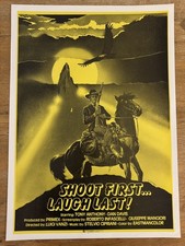 Shoot First Laugh Last Original South African movie poster Johannesburg Rare