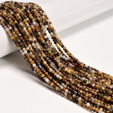 Multicolor Mixed Gemstone Smooth Round Beads Size 3mm 4mm 15'' Strand