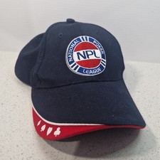 National Poker League Cotton Baseball Hat Cap Navy Blue Adjustable Collectable 