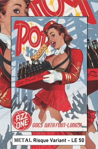 POP KILL #3 ADAM HUGHES RISQUE METAL TOPLESS VARIANT LE 50 NM  In Hand
