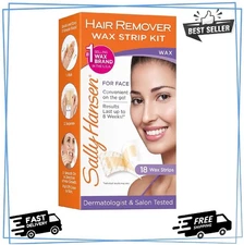 Sally Hansen Hair Remover Wax Strip kit for Face, 18 Count (Pack of 1), Face 