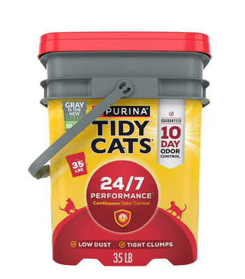 Purina Tidy Cats 24/7 Performance Clumping Cat Litter, Clean Linen Scent, 35 lb