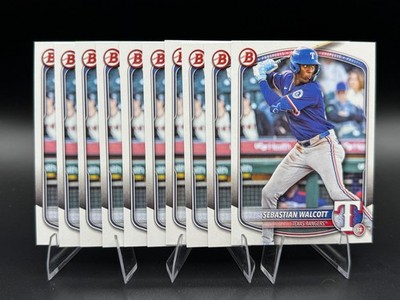 Lot (x10) 2025 Bowman Draft base paper Sebastian Walcott #BD-169 Texas Rangers