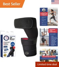 Stabilizing Hip Support Brace for Sciatica and Thigh Pain Relief - Black L/XL