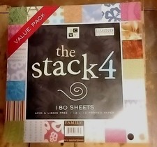   NEW   Retired DCWV "The Stack 4" 180 Sheets Of Acid  Lignin Free 12x12 Paper