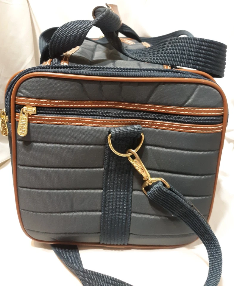 Transportador de mascotas de viaje aprobado por Sherpa Airline azul marino malla media laterales perro gato Foto 2 de 4