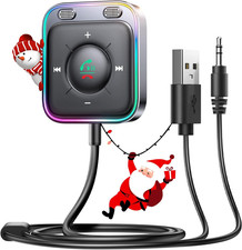 Bluetooth 5.4 AUX Car Adapter 2025 Upgrade Stronger Dual Mics Noise Cancellat