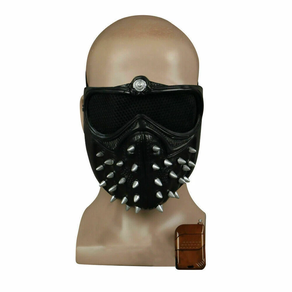 Cosplay Watch Dogs 2 Mask Marcus Wrench LED Remote Control Mask Handmade Props - Image 3 of 4