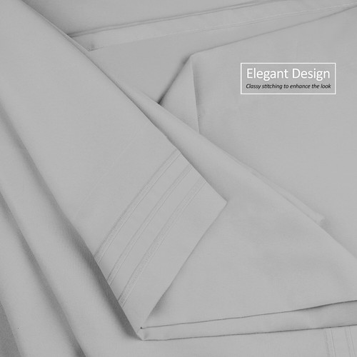 Twin Size Double Brushed Microfiber Hotel Style Bed Sheets,Deep Pocket Sheet Set - Picture 196 of 359