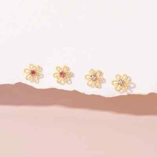 yellow flower stud paparazzi kids earrings