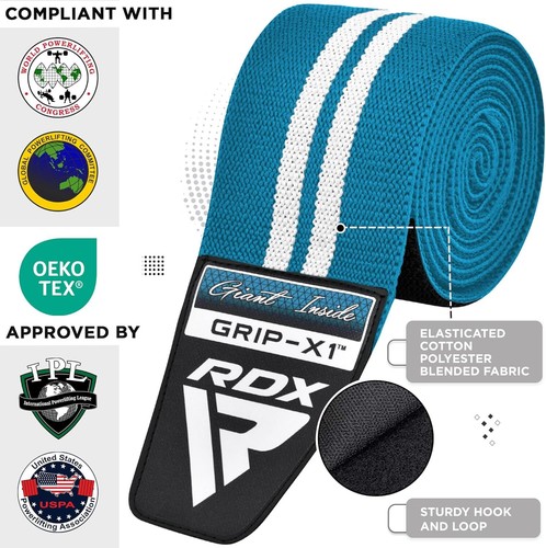 Knee Pads MMA by RDX, Lifting Straps, Knee Sleeves Weightlifting, Gym Knee Wraps - Picture 63 of 90