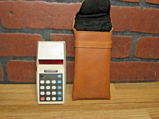 vtg Commodore Electronic Calculator 774D Red LED 9V Made in USA  W/CASE