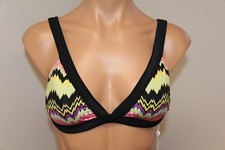 NWT PILYQ Swimsuit Bikini Top Size L Clara Mix Up Halter