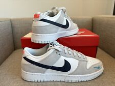 Nike Dunk Low Grey/Navy Mini Swoosh FJ4227-001