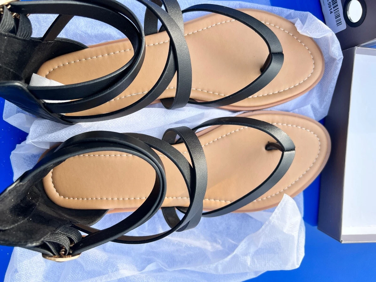 Dressy black flat sandals 2025 for wedding