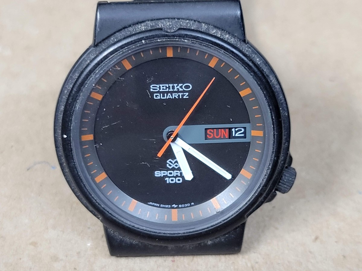 SEIKO 5H23-602B A4 SPORT 100 BLACK PVD VERY RARE | eBay