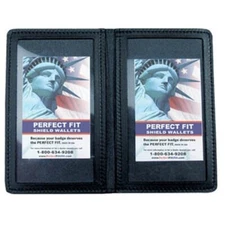 PERFECT FIT STYLE 504 Duty Leather Double ID Case 3.5"X5" CLOSED