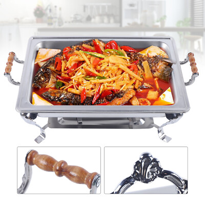 1 Pack Catering Stainless Steel Chafer Dish Chafing Sets 8 QT Full Size Buffet