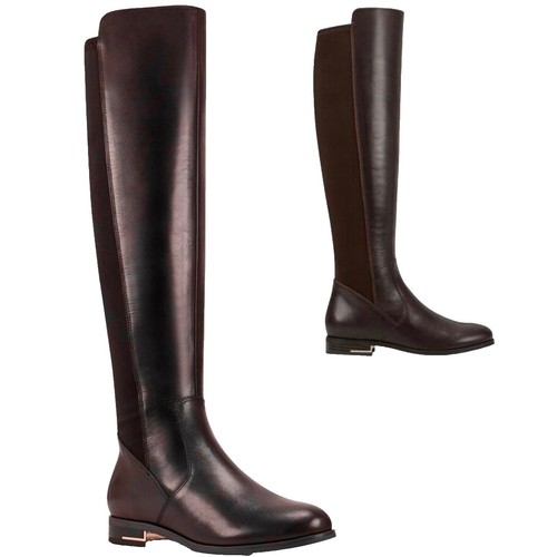 Brown Quizme Wide Calf Platform Boots NINE WEST QUIZME WIDE CALF