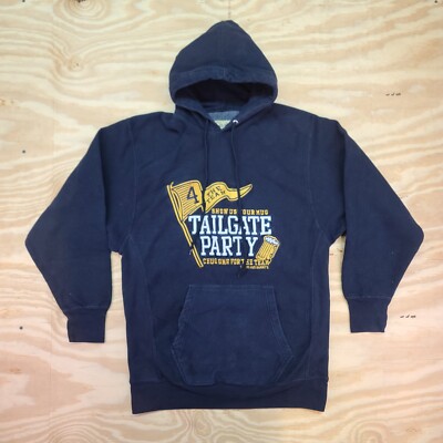 Tailgate Party Hoodie Y2K Steve & Barry's MEDIUM Distressed