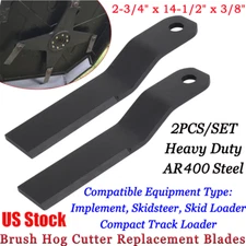 Heavy Duty AR400 For Wolverine Skidsteer Brush Hog Cutter Replacement Blade Kit