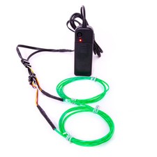 GloFX 6 ft Moving Tracer EL Wire - Green Motion Spiral Spinning Light Up Wires