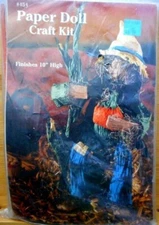 Design Works Paper Doll Craft Kit 10" Scarecrow #454 Cut & Glue Easy Autumn Fall