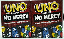 3PK Mattel Uno Show 'Em No Mercy Card Game EXTRA CARDS TOUGHER PENALTIES  NEW